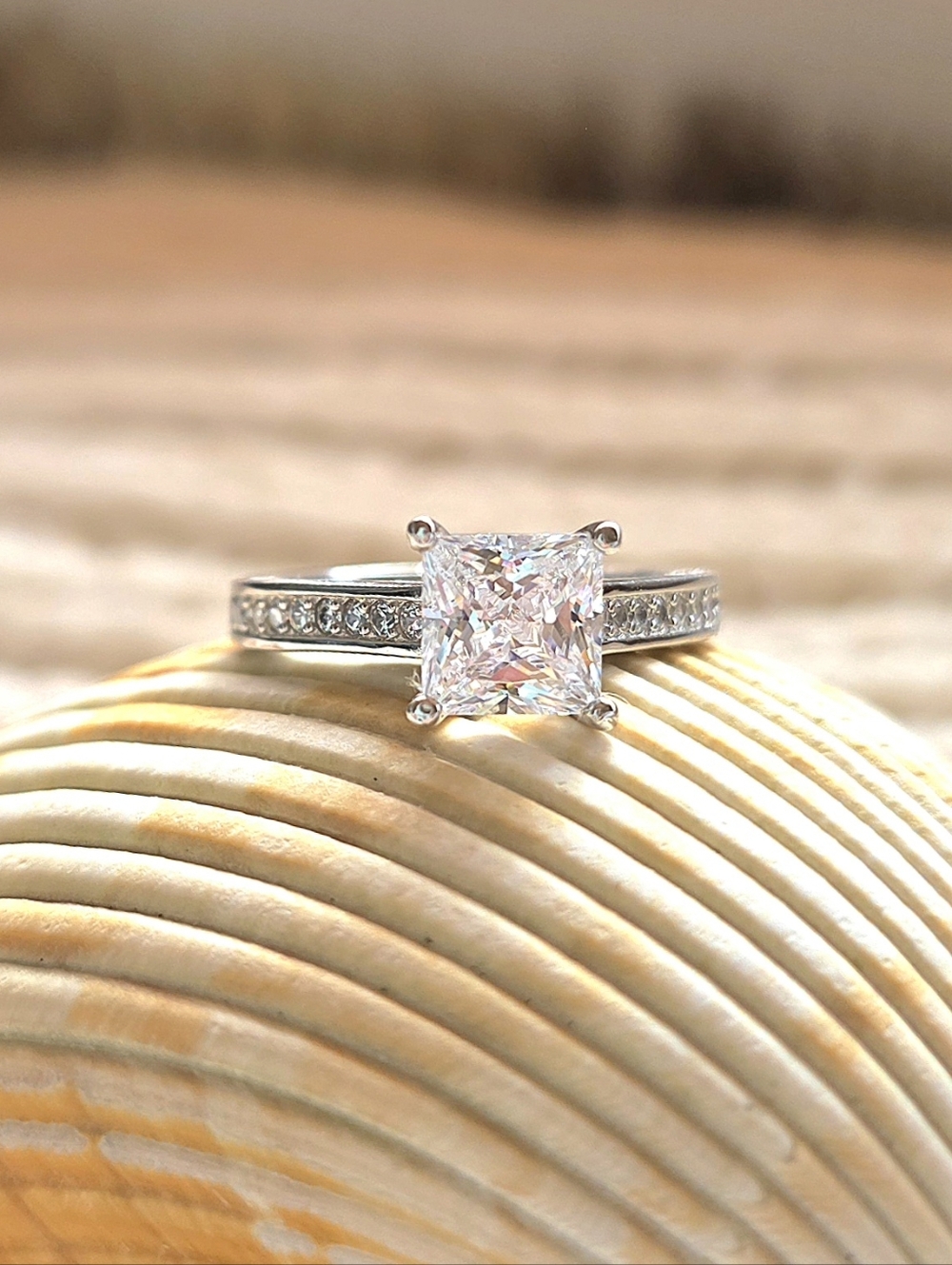 💎NEW💎 SOLID 925 SS SIMULATED DIAMOND RING - Picture 11 of 12